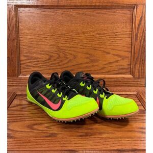 Nike Rival MD 7 Lime Green Black Mid Distance Track Spikes Shoes Women 12